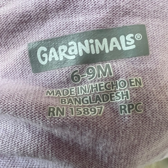 Garanimals 6-9M Take Me to Grandma’s Girls Night Out Purple Long Sleeve Onesie - Picture 2 of 5